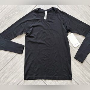 NWT Lululemon Swiftly Tech Long Sleeve 2.0 Black Top Size 10